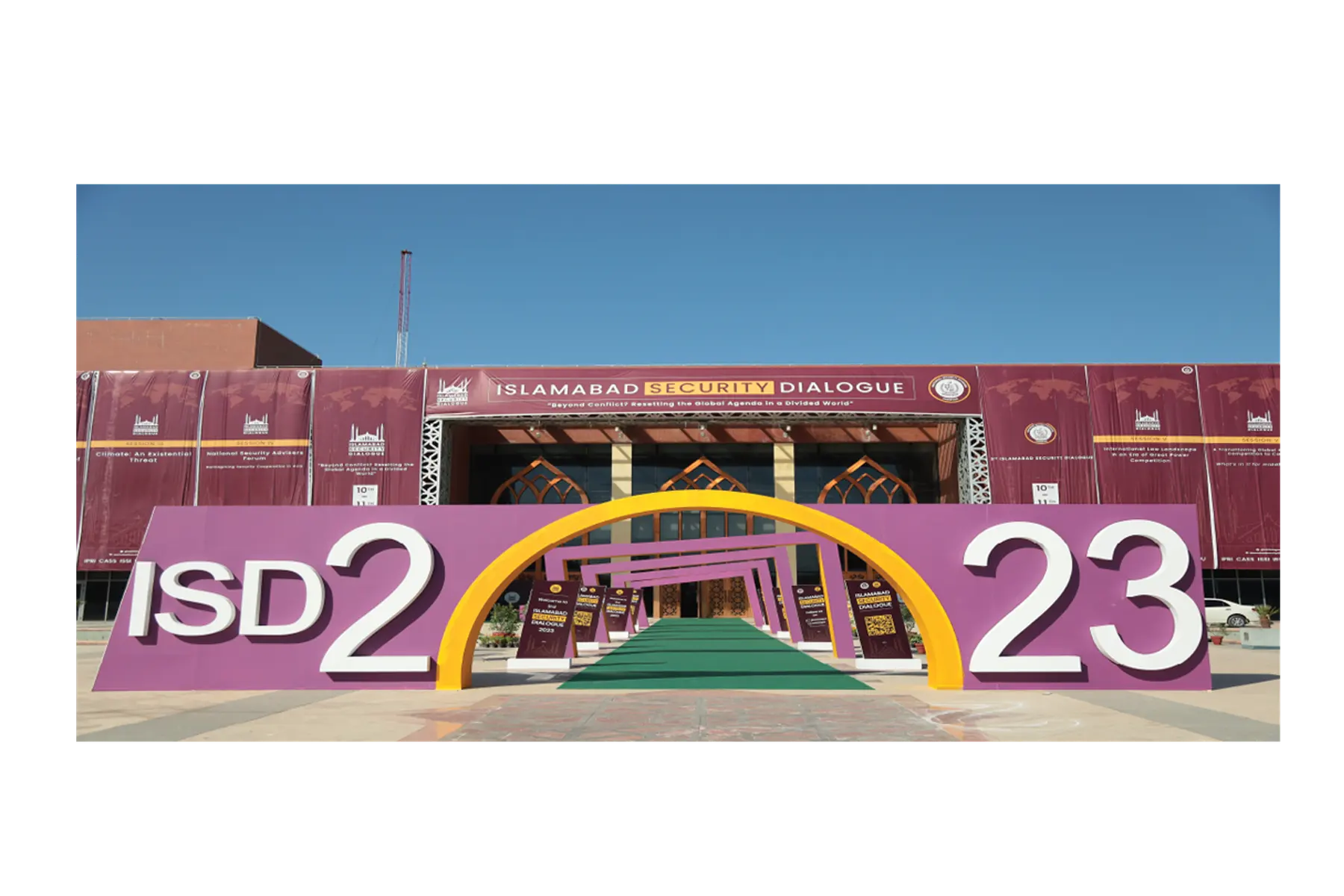 Islamabad Security Dialogue 2023 entrance arch